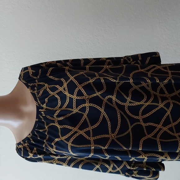 Michael Kors navy chain print top size Medium - Picture 5 of 5
